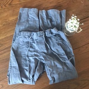Blue/Gray Linen Drawstring Pants